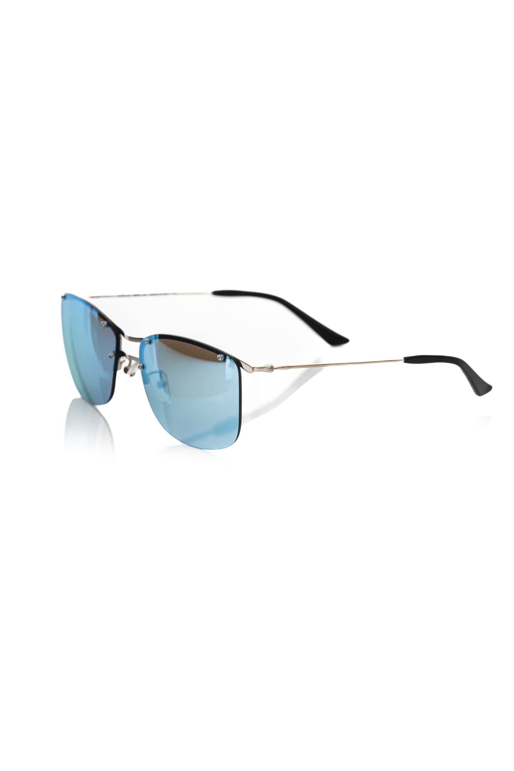 Frankie Morello Silver Metallic Men's Sunglasses